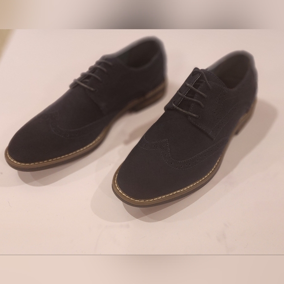 Bruno Marc Navy Blue Side Oxfords - Picture 3 of 5